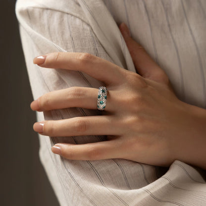 Noera Paraiba Tourmaline Pave Ring