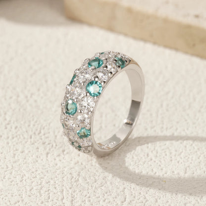 Noera Paraiba Tourmaline Pave Ring