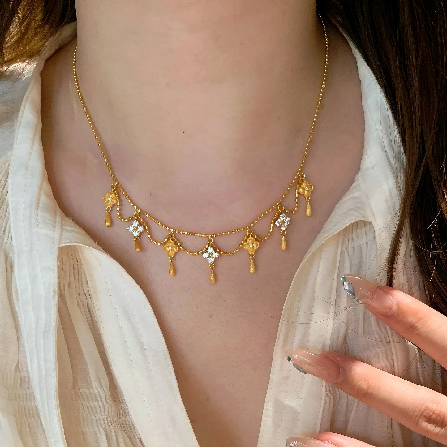 Clover Blooming Supple Necklace